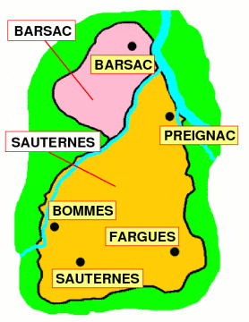 Sauternes map
